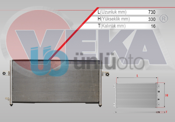 KLIMA RADYATORU NISSAN PICK UP (D22) 2.5 D M-T 1998-