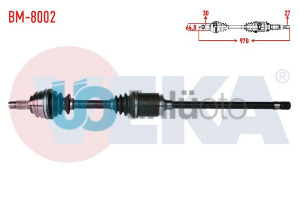 KOMPLE AKS SAG ON BMW X5 (E53) 3.0 D  UZUNLUK 970mm 2000-2007