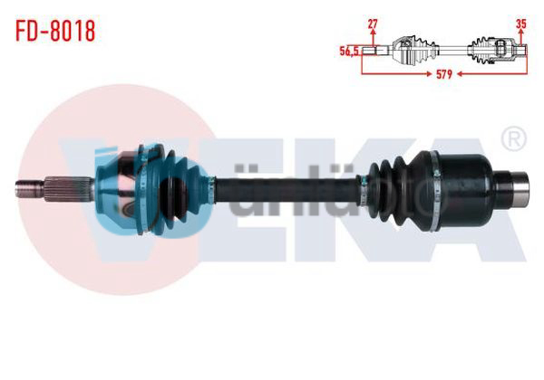 KOMPLE AKS SAG ON FORD MONDEO III 2.0i 16v  UZUNLUK 579mm 2000-2007