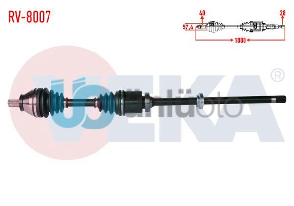 KOMPLE AKS SAG ON LAND ROVER FREELANDER II (FA) 2.2 TD4 A-T UZUNLUK 1000 mm 2006