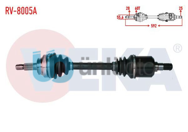KOMPLE AKS SAG ON LAND ROVER FREELANDER (LN) 2.0 TD M-T ABSLI 60 DIS UZUNLUK 592