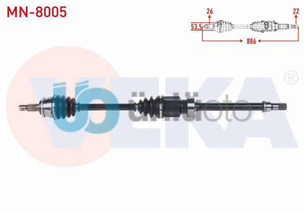KOMPLE AKS SAG ON MINI COOPER (R50,R53) 1.6 M-T / COOPER ONE (R50,R53) 1.6 M-T U
