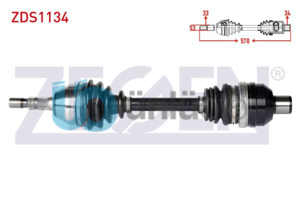 KOMPLE AKS SAG ON OPEL ASTRA H 1.3 CDTI UZUNLUK 570mm 2004-2010