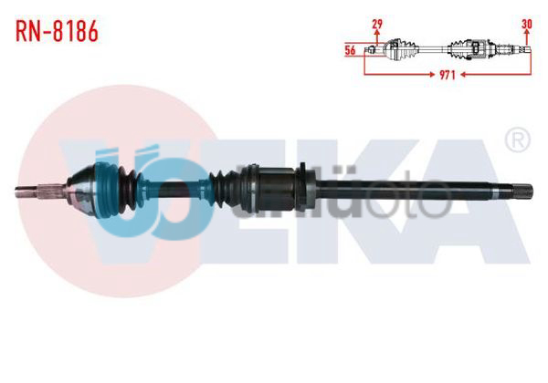 KOMPLE AKS SAG ON RENAULT KOLEOS (HY_) 2.0 DCI A-T UZUNLUK 971mm 2008-2014