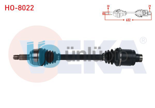KOMPLE AKS SAG ON UZUNLUK 632mm HONDA CR-V IV 1.6i DTEC M-T 2012-2014