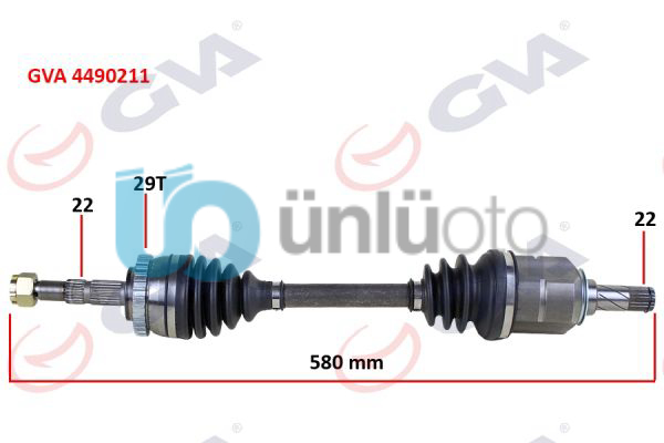 KOMPLE AKS SOL CORSA C-COMBO 1.2-1.4 16V 1.3 CDTI-1.7DTI 00-06 29 DİŞ ABS Lİ 580