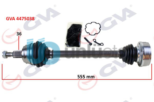 KOMPLE AKS SOL GOLF IV-BORA-LEON 97-05 1.4-1.6 555mm