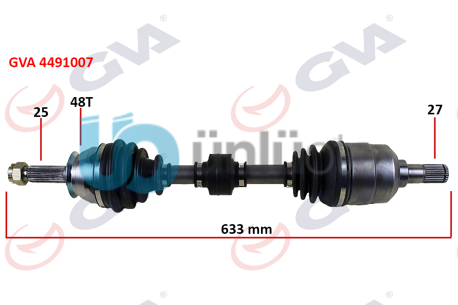 KOMPLE AKS SOL HYUNDAI ACCENT ERA 1.5L D4FA CRDi 06-10 ABS li 25x27 - ABS 48 diş
