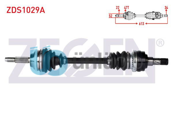 KOMPLE AKS SOL ON CHEVROLET KALOS (T200) 1.4 ABSLI 47 DIS M-T UZUNLUK 613mm 2003