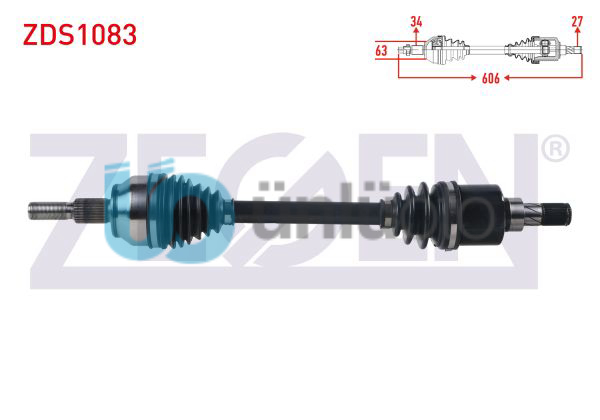 KOMPLE AKS SOL ON FORD FOCUS III 1.6 TI-VCT A-T UZUNLUK 606mm 2011-2015