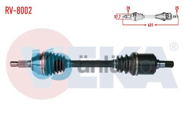 KOMPLE AKS SOL ON LAND ROVER FREELANDER (LN) 2.0 TD UZUNLUK 631mm 1998-2007