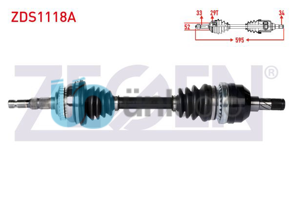 KOMPLE AKS SOL ON OPEL VECTRA B 2.0i ABSLI 29 DIS UZUNLUK 595mm 1995-2003