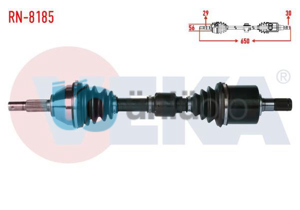 KOMPLE AKS SOL ON RENAULT KOLEOS (HY_) 2.0 DCI A-T UZUNLUK 650mm 2008-2014
