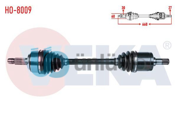 KOMPLE AKS SOL ON UZUNLUK 668mm HONDA CR-V III 2.0 I-VTEC A-T 2006-2012
