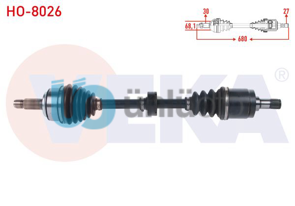 KOMPLE AKS SOL ON UZUNLUK 680mm HONDA ACCORD VIII (CU) 2.0 I-VTEC 2008-2015