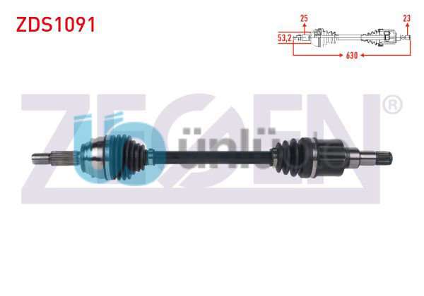 KOMPLE AKS SOL ON UZUZNLUK 630mm FORD FIESTA VII 1.5 TDCI M-T 6 ILERI 2017-
