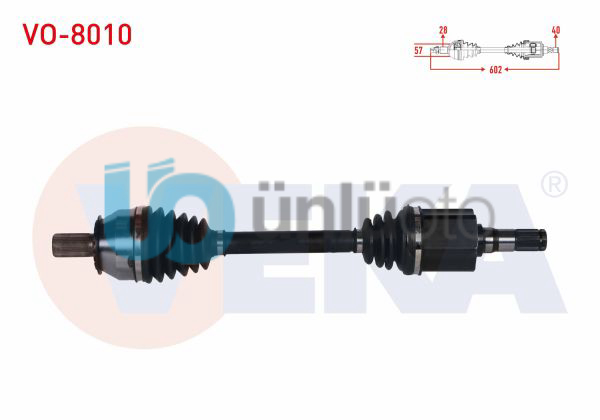 KOMPLE AKS SOL ON VOLVO V60 1.6 D A-T UZUNLUK 602 mm 2010-