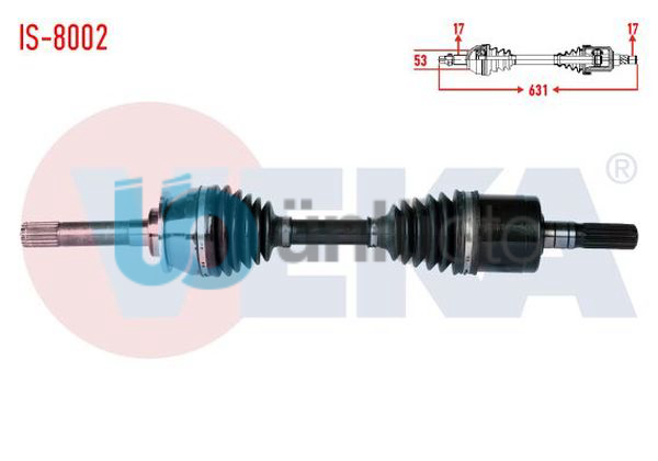 KOMPLE AKS SOL-SAG ON ISUZU D-MAX 2.5 D 4X4 UZUNLUK 631mm 2012-