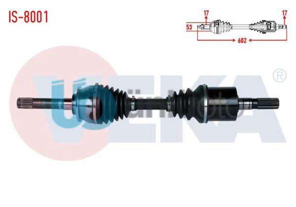 KOMPLE AKS SOL-SAG ON ISUZU D-MAX (8DH) 2.5 D 4X4 UZUNLUK 602mm 2002-2012