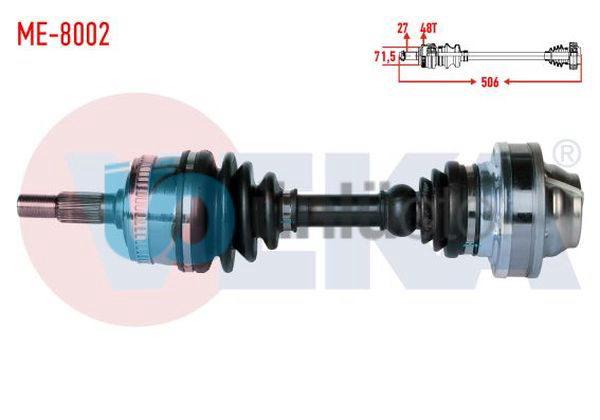 KOMPLE AKS SOL-SAG ON MERCEDES VITO (638) 108 CDI ABSLI 48 DIS UZUNLUK 506mm 199