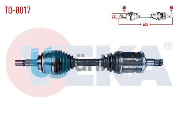 KOMPLE AKS SOL-SAG ON TOYOTA HI-LUX VII PICK-UP REVO (_N1_) 2.4 D 4X4 UZUNLUK 63