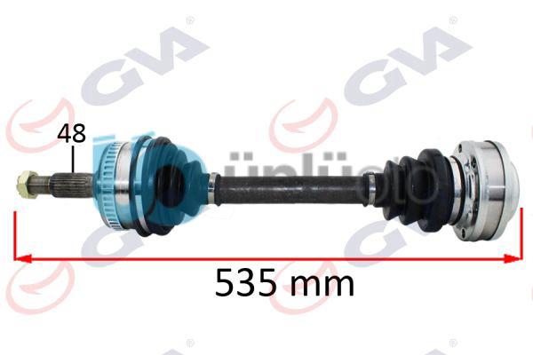 KOMPLE AKS SOL/SAĞ MERCEDES VITO 108 D 97-03 ABS Lİ 48DİŞ 535mm