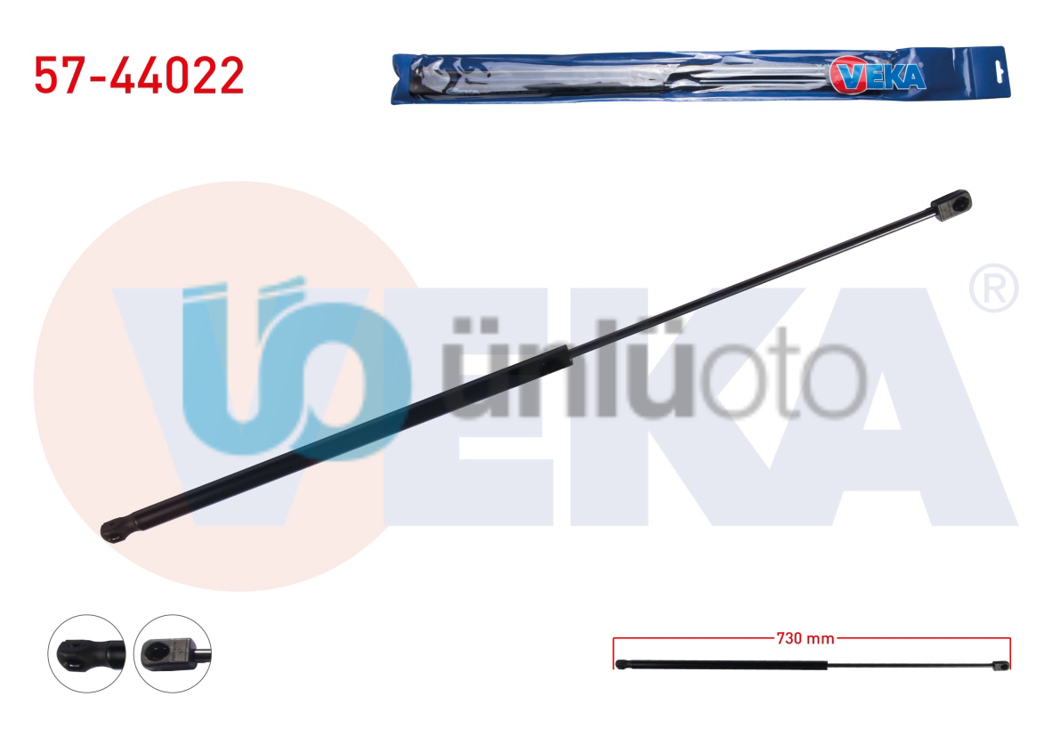 MOTOR KAPUT AMORTISORU 730mm/265N VOLKSWAGEN GOLF VI (5K1) 2008-2013