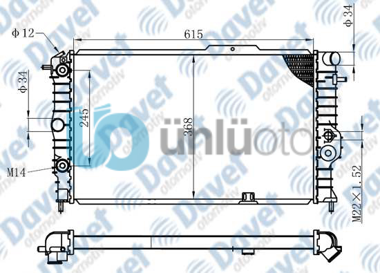MOTOR SU RADYATORU BRAZING VECTRA A 90-95 CALIBRA A 94-97 KLIMALI  OTOMATIK SANZ