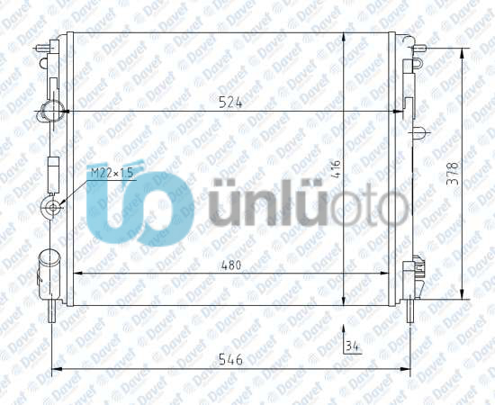 MOTOR SU RADYATORU CLIO II-KANGOO-LOGAN 1,2I / 1,4 / 1,5 / 1,6 / 1,9 ALUMINYUM