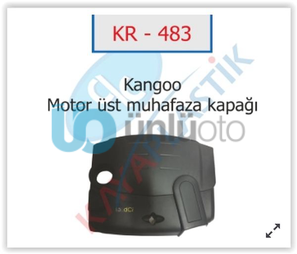 MOTOR ÜST KORUMA KAPAĞI RENAULT CLIO II 9805 KANGOO II 05 DACIA LOGAN 06 SAND