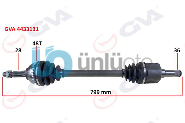 ON AKS KOMPLE SOL TRANSIT V.184 01 07 2.0 125PS O.CEKER ABS LI