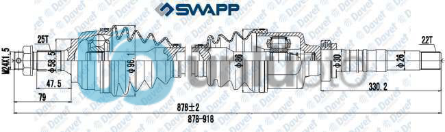 ON AKS SAG P206 TU5JP4 1.6 16V 306 YM 1.4 TU3JP   DIS FREZE:25 IC FREZE:22 CONTA