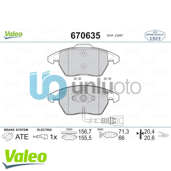 ÖN BALATA FİŞLİ CADDY III 04 GOLF IV V VI 97 JETTA PASSAT 05 POLO 09 OCTAVIA 04