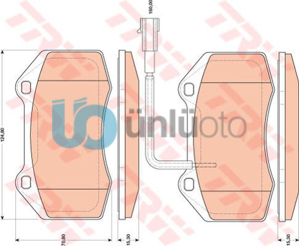 ÖN BALATA FİŞLİ GRANDE PUNTO 199 1.4 ABARTH 12/07  FIAT 500 1.4 10  ALFA MITO