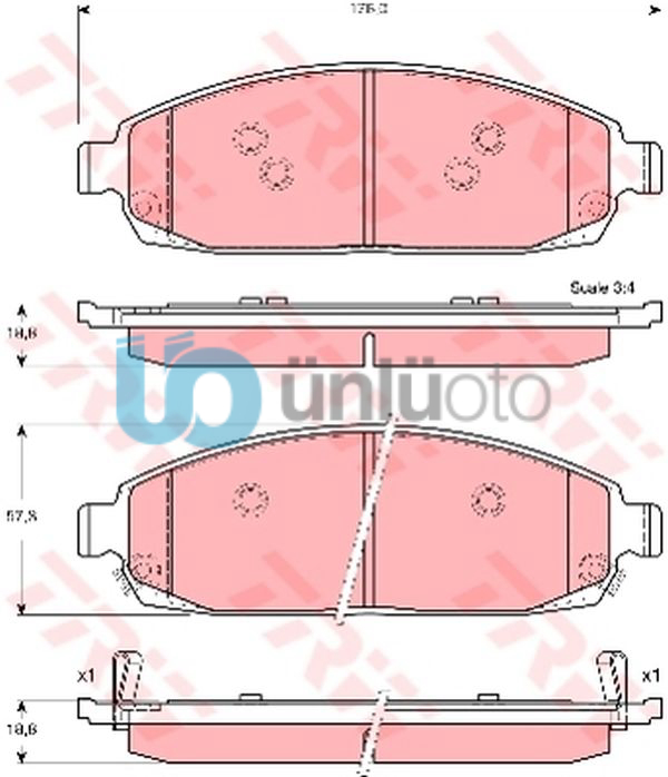 ÖN BALATA JEEP GRAND CHEROKEE II 2.7 CRD 01 05 3.0CRD 5.7 V8 3.7 V6 4.7 05 10