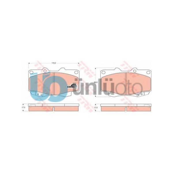 ÖN BALATA TOYOTA HILUX PICKUP 2.5D 2.5D-4D 3.0D-4D 01 07