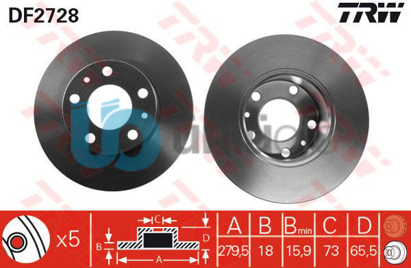 ÖN FREN AYNASI BOXER 94-4.02 JUMPER 94-4.02 DUCATO 94/4.02 280x18x5DL 1.4Q