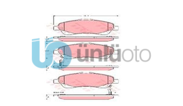 ÖN FREN BALATA TOYOTA AVENSIS 2.0L 1AZ-FE 1AZFSE AZT250 03-08 / 1.6L 3ZZFE VVTi