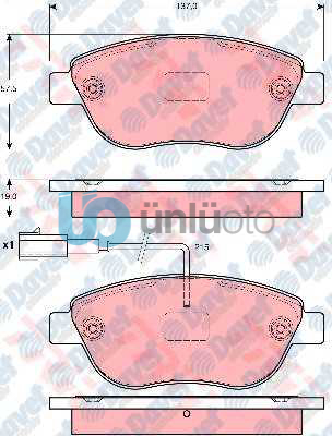 ON FREN BALATASI BRAVO DOBLO 061,3MULTIJET 1,4I 1,9MULTIJET GRANDE PUNTO CORSA