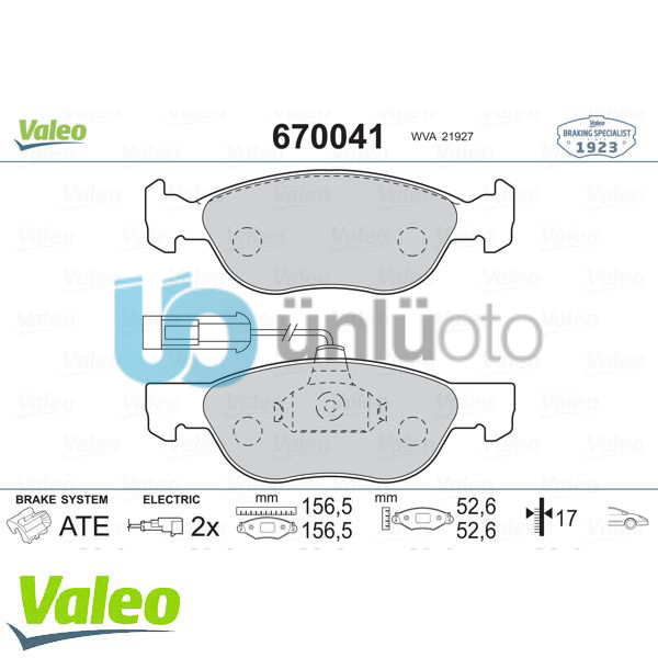ÖN FREN BALATASI FIAT BRAVA-BRAVO 95 02 MAREA 96 02 PUNTO 00 FİŞLİ