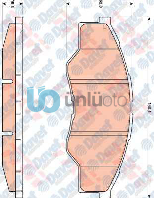 ON FREN BALATASI HILUX VIGO III PICKUP 2,5 2007 4X2