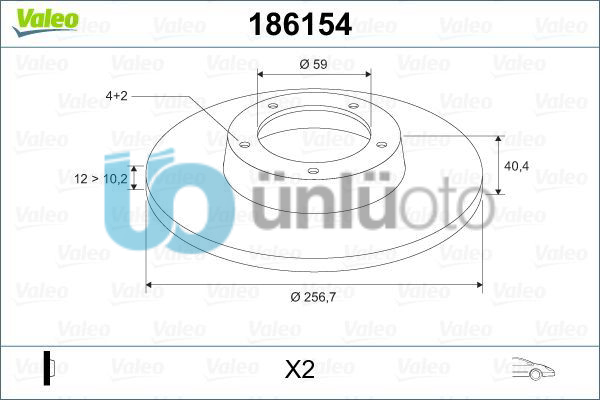 ON FREN DISKI TEMPRA-TIPO-MAREA-BRAVA-BRAVO 96 ALFA ROMEO 145-146 LANCIA DELTA-