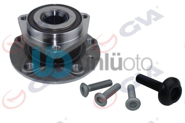 ÖN TEKER PORYASI RULMANLI CADDY III 04- -GOLF VI 09- ABS Lİ 5 BİJON 82 MM