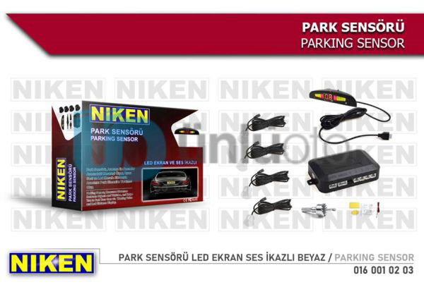 PARK SENSÖRÜ LED EKRAN SES İKAZLI BEYAZ 22MM