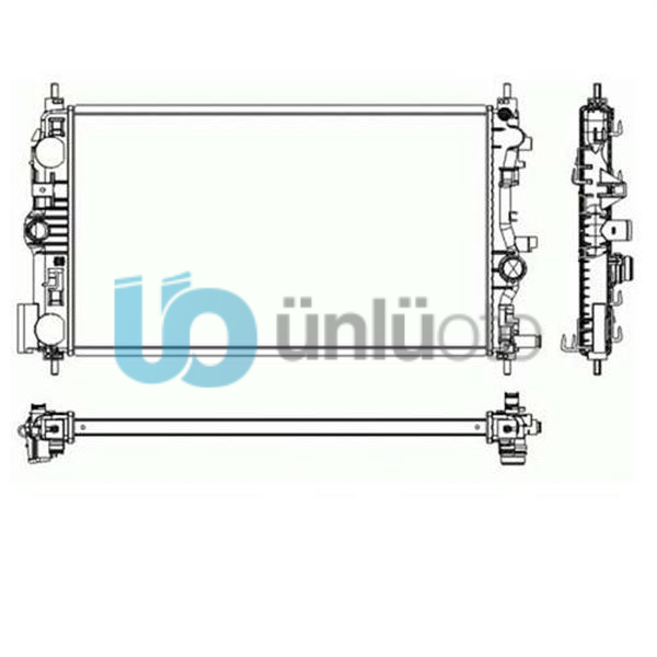 RADYATÖR BRAZİNG ASTRA J 09 2.0CDTI MEK AC KLİMASIZ 680x398x26