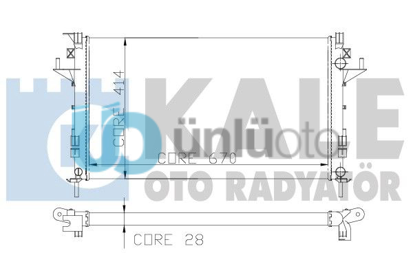 MOTOR RADYATORU LAGUNA II 1,6 / 1,8 / 2,0 / 1,9 DCI (670X414X28) / (2 SIRA AL SI