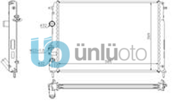 RADYATÖR MGN I-SCENIC 1.4-1.6-1.8-2.0 16V AC MEK LOGAN 1.5 DCİ 586x415x23