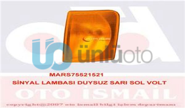SİNYAL LAMBASI DUYSUZ SARI SOL VOLT 521517