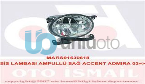 SİS LAMBASI AMPULLÜ SAĞ ACCENT ADMIRA 03 