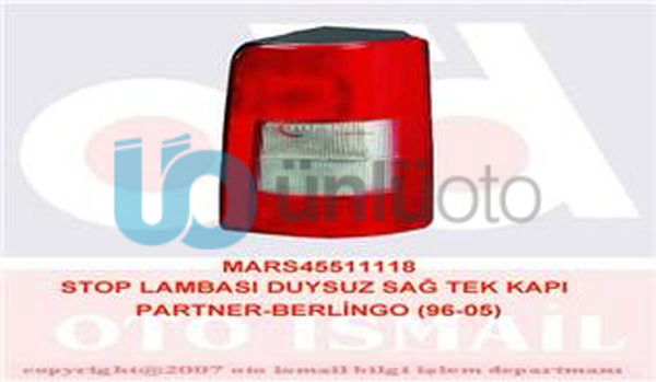 STOP LAMBASI DUYSUZ SAĞ TEK KAPI PARTNER-BERLINGO 96-05
